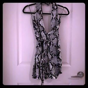 Black and white romper size small